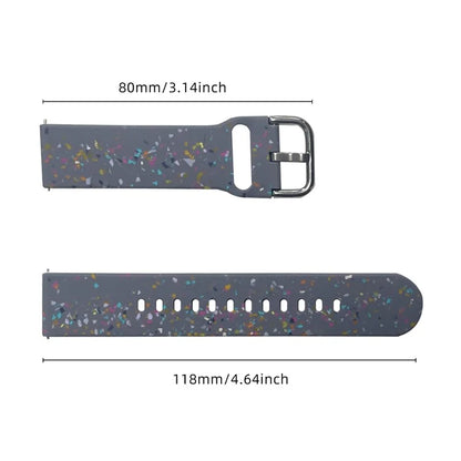 For Samsung Galaxy Watch3 41mm / Huawei Watch GT 2 42mm Replacement Band 20mm Silicone Pattern Watch Strap