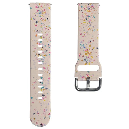 For Samsung Galaxy Watch3 41mm / Huawei Watch GT 2 42mm Replacement Band 20mm Silicone Pattern Watch Strap