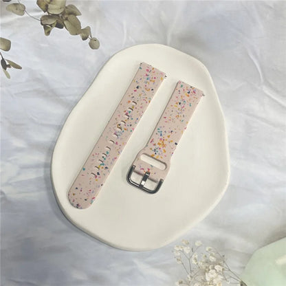 For Samsung Galaxy Watch3 41mm / Huawei Watch GT 2 42mm Replacement Band 20mm Silicone Pattern Watch Strap