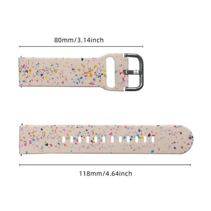 For Samsung Galaxy Watch3 41mm / Huawei Watch GT 2 42mm Replacement Band 20mm Silicone Pattern Watch Strap