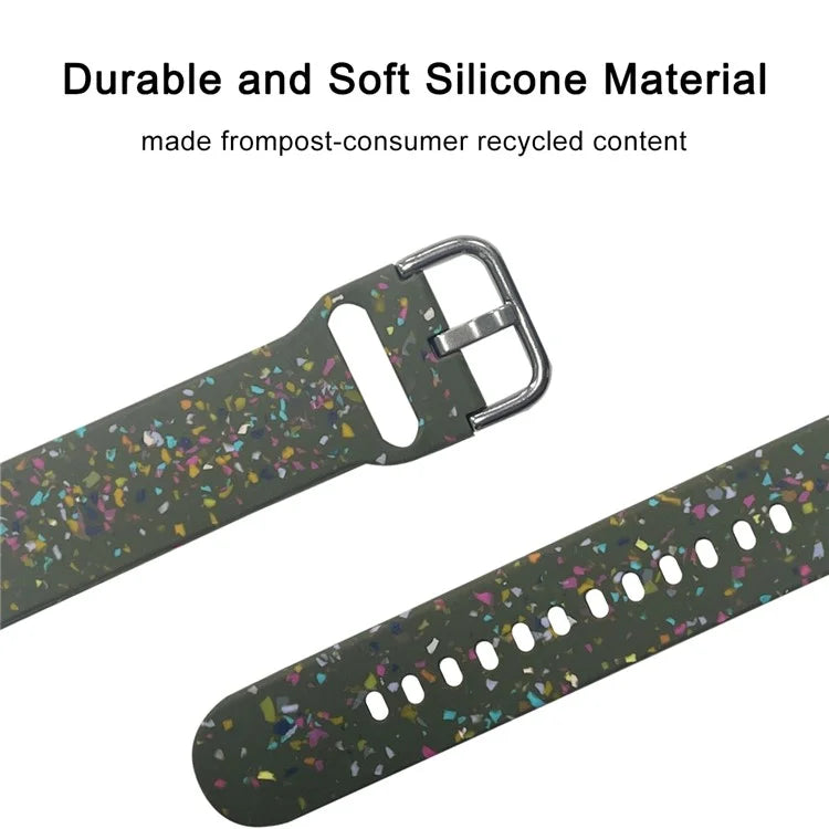 For Samsung Galaxy Watch3 41mm / Huawei Watch GT 2 42mm Replacement Band 20mm Silicone Pattern Watch Strap