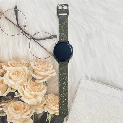 For Samsung Galaxy Watch3 41mm / Huawei Watch GT 2 42mm Replacement Band 20mm Silicone Pattern Watch Strap