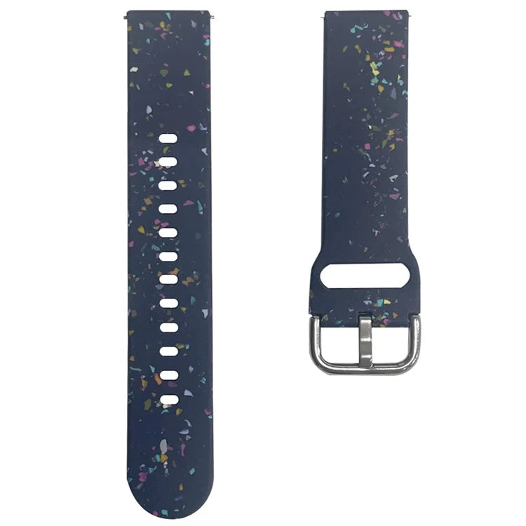 For Samsung Galaxy Watch3 41mm / Huawei Watch GT 2 42mm Replacement Band 20mm Silicone Pattern Watch Strap