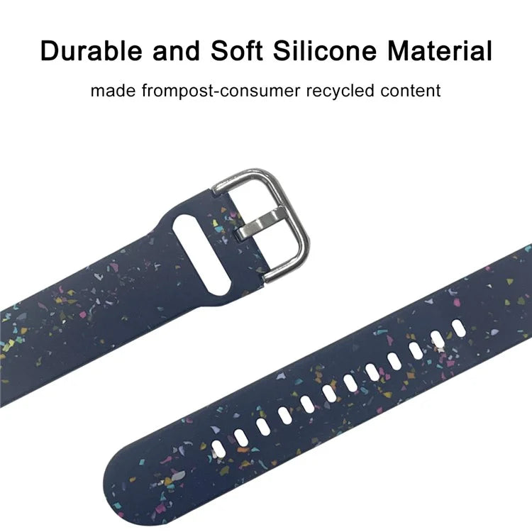 For Samsung Galaxy Watch3 41mm / Huawei Watch GT 2 42mm Replacement Band 20mm Silicone Pattern Watch Strap