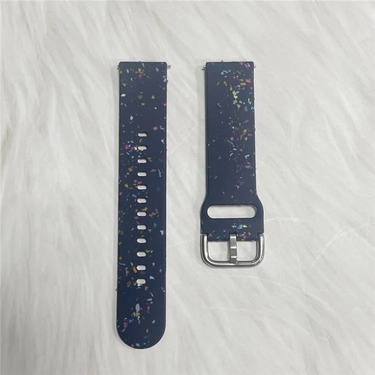 For Samsung Galaxy Watch3 41mm / Huawei Watch GT 2 42mm Replacement Band 20mm Silicone Pattern Watch Strap
