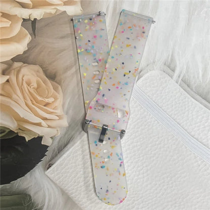 For Samsung Galaxy Watch3 41mm / Huawei Watch GT 2 42mm Replacement Band 20mm Silicone Pattern Watch Strap