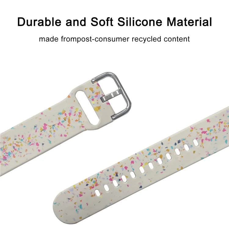 For Samsung Galaxy Watch3 41mm / Huawei Watch GT 2 42mm Replacement Band 20mm Silicone Pattern Watch Strap