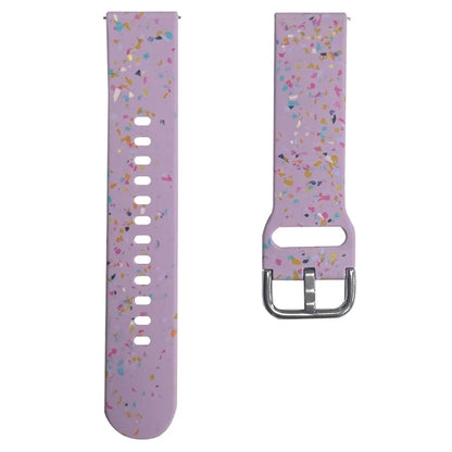 For Samsung Galaxy Watch3 41mm / Huawei Watch GT 2 42mm Replacement Band 20mm Silicone Pattern Watch Strap