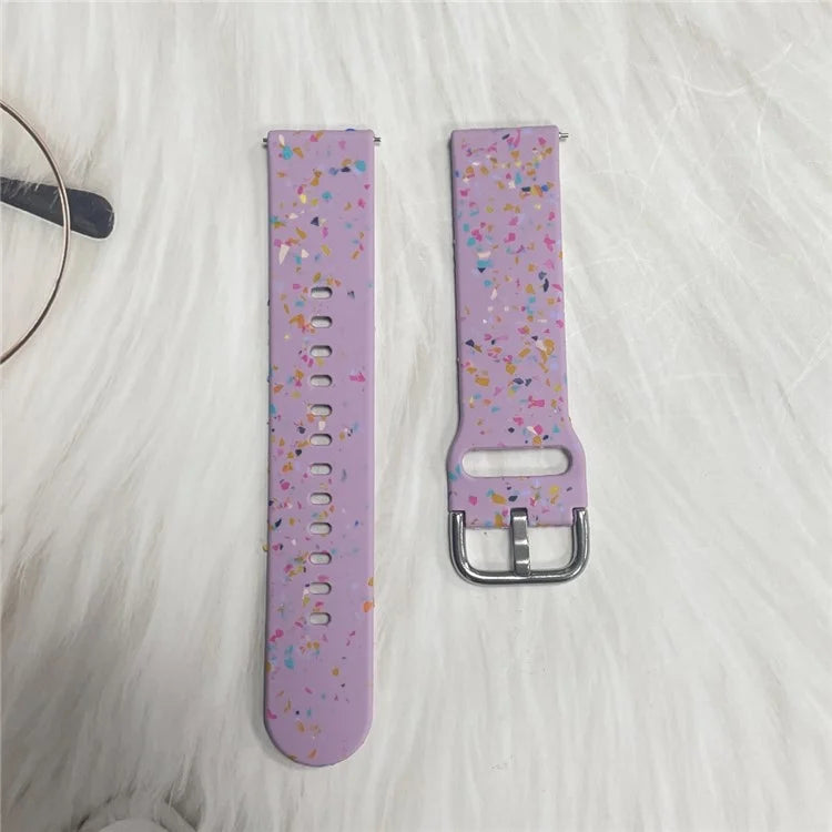 For Samsung Galaxy Watch3 41mm / Huawei Watch GT 2 42mm Replacement Band 20mm Silicone Pattern Watch Strap