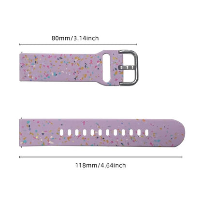 For Samsung Galaxy Watch3 41mm / Huawei Watch GT 2 42mm Replacement Band 20mm Silicone Pattern Watch Strap
