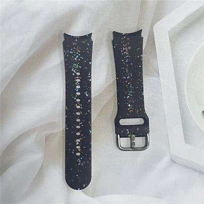 For Samsung Galaxy Watch6 / Watch6 Classic Band Soft Silicone Pattern Wristbands