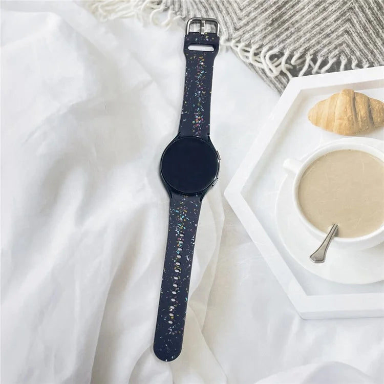 For Samsung Galaxy Watch6 / Watch6 Classic Band Soft Silicone Pattern Wristbands