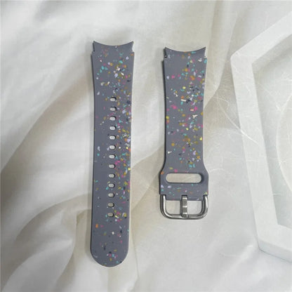 For Samsung Galaxy Watch6 / Watch6 Classic Band Soft Silicone Pattern Wristbands