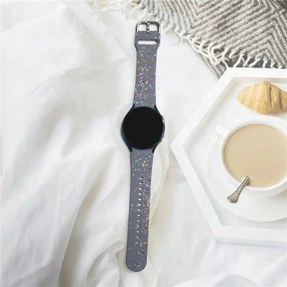 For Samsung Galaxy Watch6 / Watch6 Classic Band Soft Silicone Pattern Wristbands
