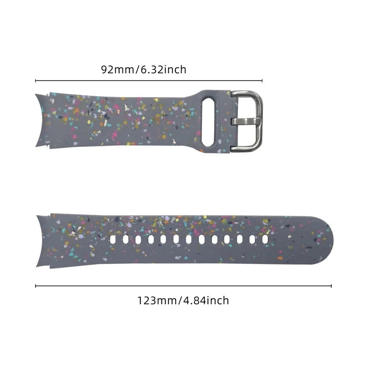 For Samsung Galaxy Watch6 / Watch6 Classic Band Soft Silicone Pattern Wristbands