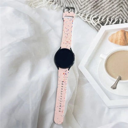For Samsung Galaxy Watch6 / Watch6 Classic Band Soft Silicone Pattern Wristbands