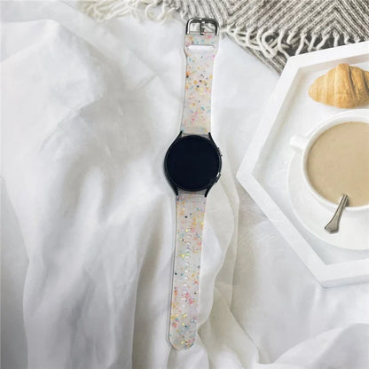 For Samsung Galaxy Watch6 / Watch6 Classic Band Soft Silicone Pattern Wristbands