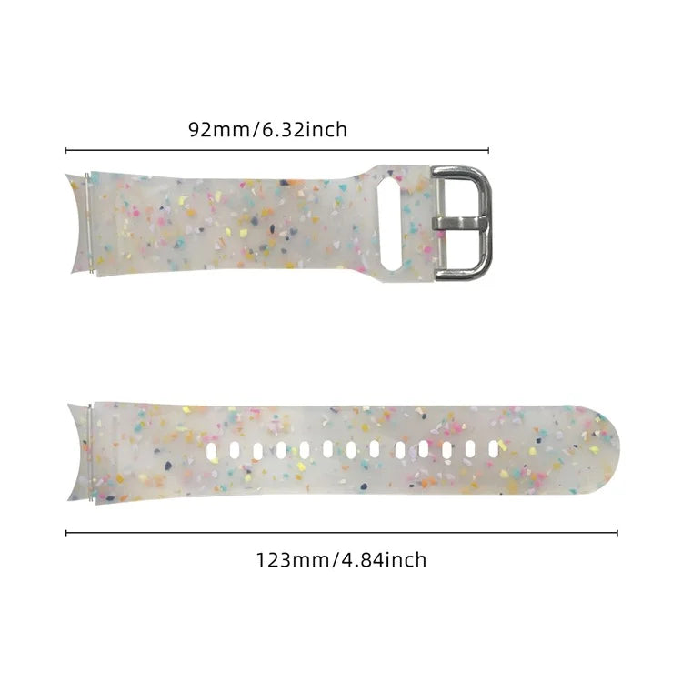 For Samsung Galaxy Watch6 / Watch6 Classic Band Soft Silicone Pattern Wristbands