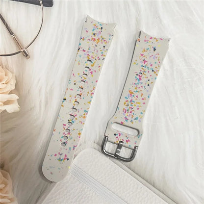 For Samsung Galaxy Watch6 / Watch6 Classic Band Soft Silicone Pattern Wristbands