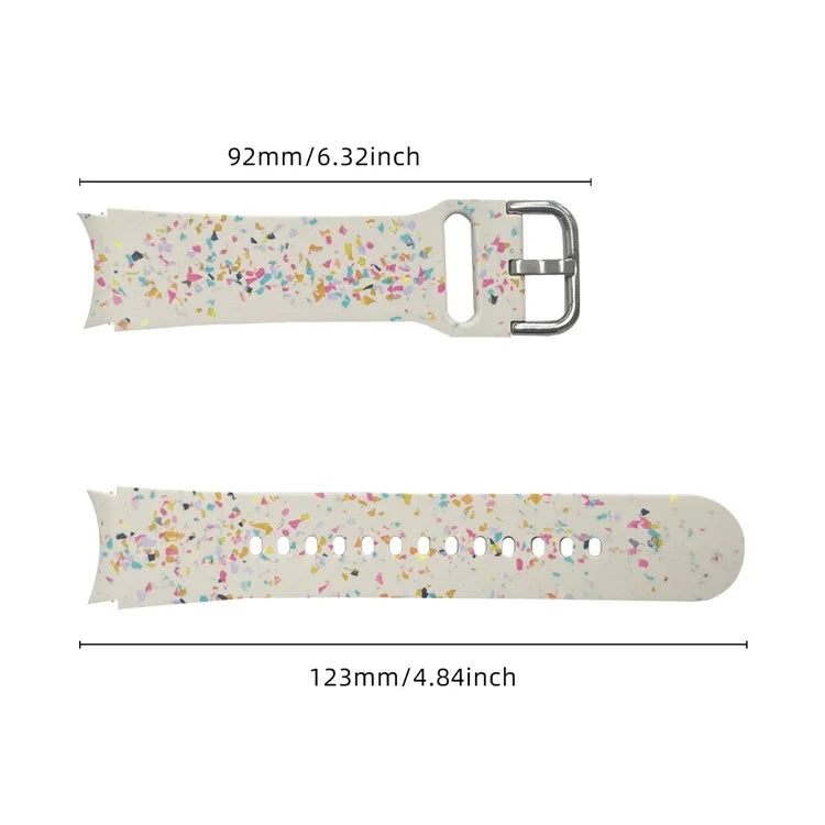 For Samsung Galaxy Watch6 / Watch6 Classic Band Soft Silicone Pattern Wristbands