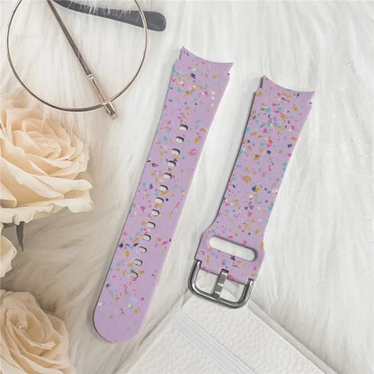 For Samsung Galaxy Watch6 / Watch6 Classic Band Soft Silicone Pattern Wristbands