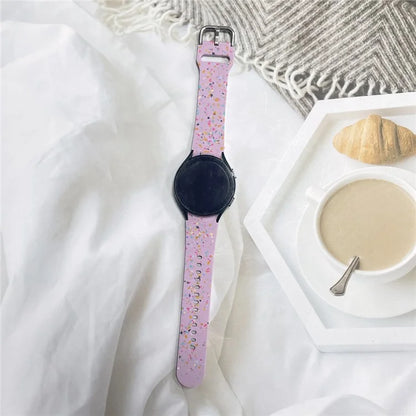 For Samsung Galaxy Watch6 / Watch6 Classic Band Soft Silicone Pattern Wristbands