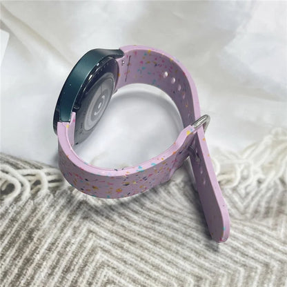 For Samsung Galaxy Watch6 / Watch6 Classic Band Soft Silicone Pattern Wristbands