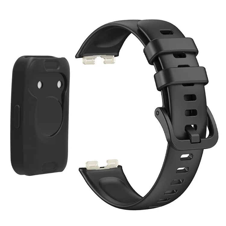 Wrist Strap for Huawei Band 8 , Silicone Sport Watch Band with Protective Cover