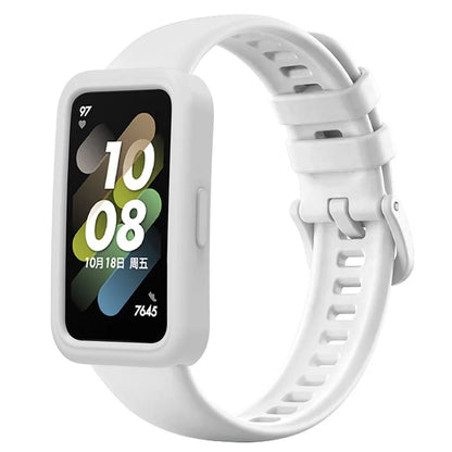 Wrist Strap for Huawei Band 8 , Silicone Sport Watch Band with Protective Cover