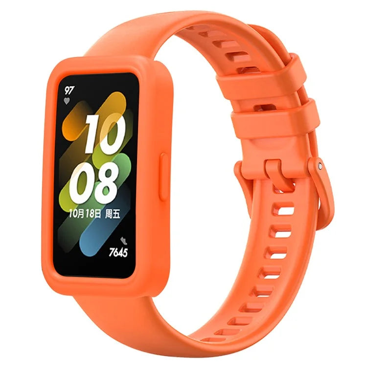 Wrist Strap for Huawei Band 8 , Silicone Sport Watch Band with Protective Cover