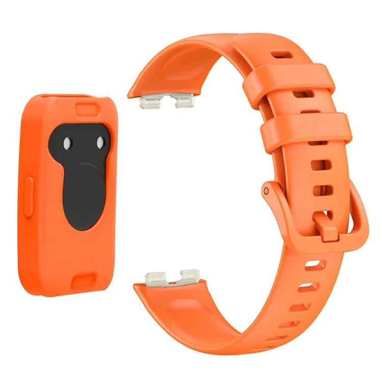 Wrist Strap for Huawei Band 8 , Silicone Sport Watch Band with Protective Cover