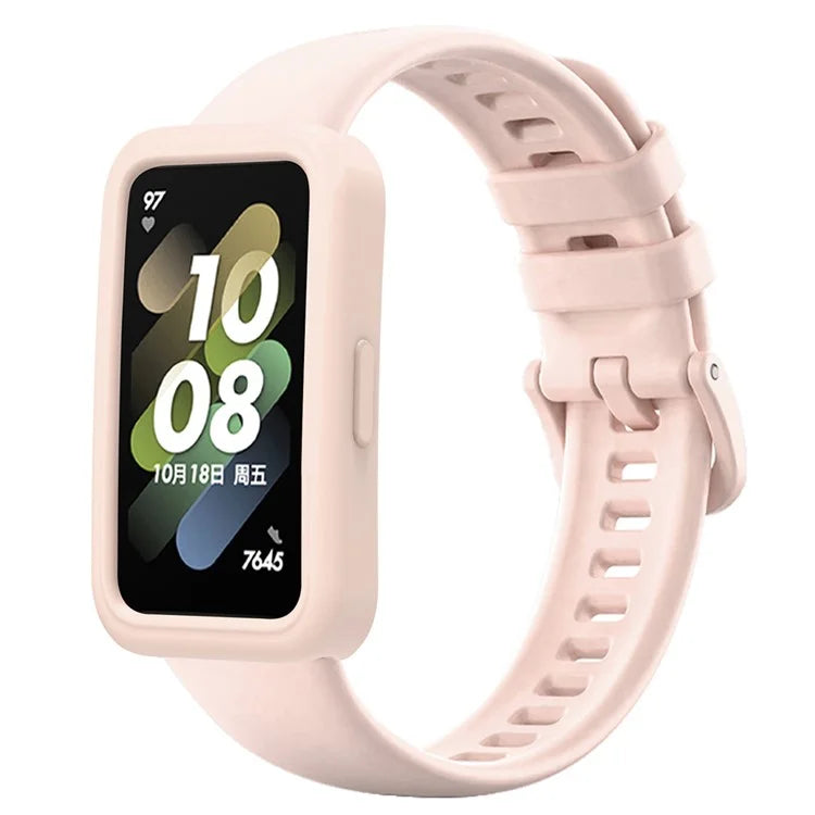 Wrist Strap for Huawei Band 8 , Silicone Sport Watch Band with Protective Cover