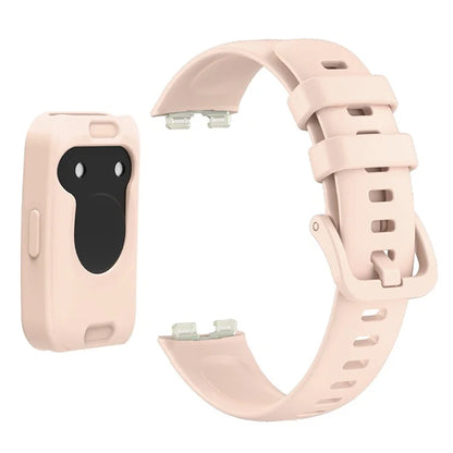 Wrist Strap for Huawei Band 8 , Silicone Sport Watch Band with Protective Cover