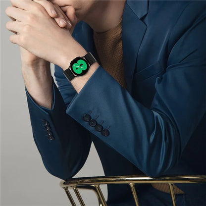For Samsung Galaxy Watch Active / Watch Active2 44mm / Active2 40mm Watch Strap Carbon Fiber Texture 20mm Metal Watchband