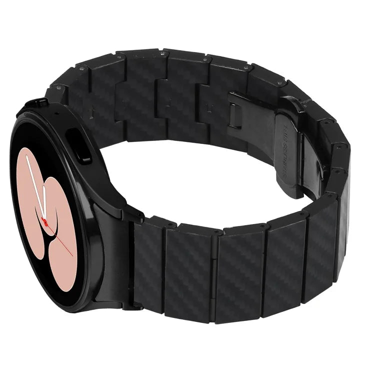 Sport Strap for Samsung Galaxy Watch6 / Watch6 Classic Carbon Fiber Texture Watch Band with Connector