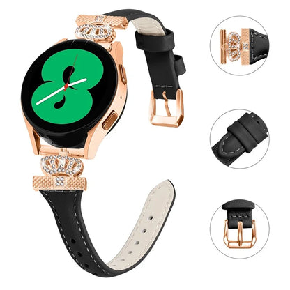 For Huami Amazfit Cheetah Pro Rose Gold Buckle 20mm Watch Band Crown-shape Connector Strap