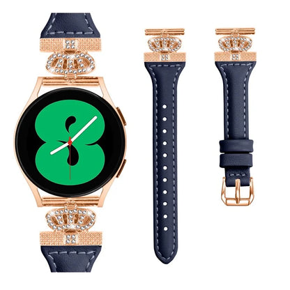 For Huami Amazfit Cheetah Pro Rose Gold Buckle 20mm Watch Band Crown-shape Connector Strap