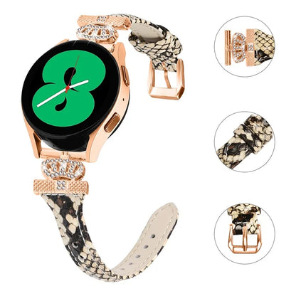 For Huami Amazfit Cheetah Pro Rose Gold Buckle 20mm Watch Band Crown-shape Connector Strap