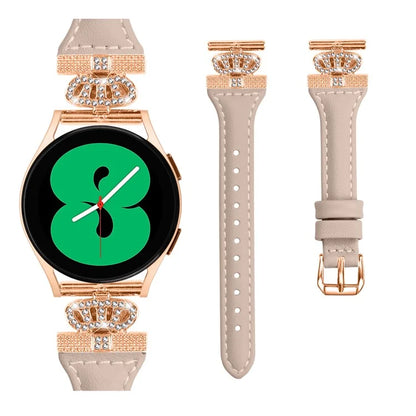 For Huami Amazfit Cheetah Pro Rose Gold Buckle 20mm Watch Band Crown-shape Connector Strap