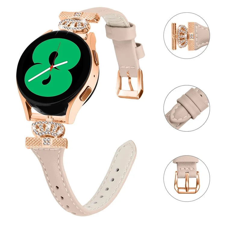 For Huami Amazfit Cheetah Pro Rose Gold Buckle 20mm Watch Band Crown-shape Connector Strap