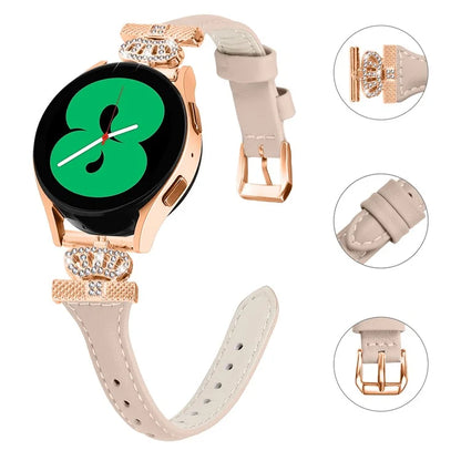 For Huami Amazfit Cheetah Pro Rose Gold Buckle 20mm Watch Band Crown-shape Connector Strap