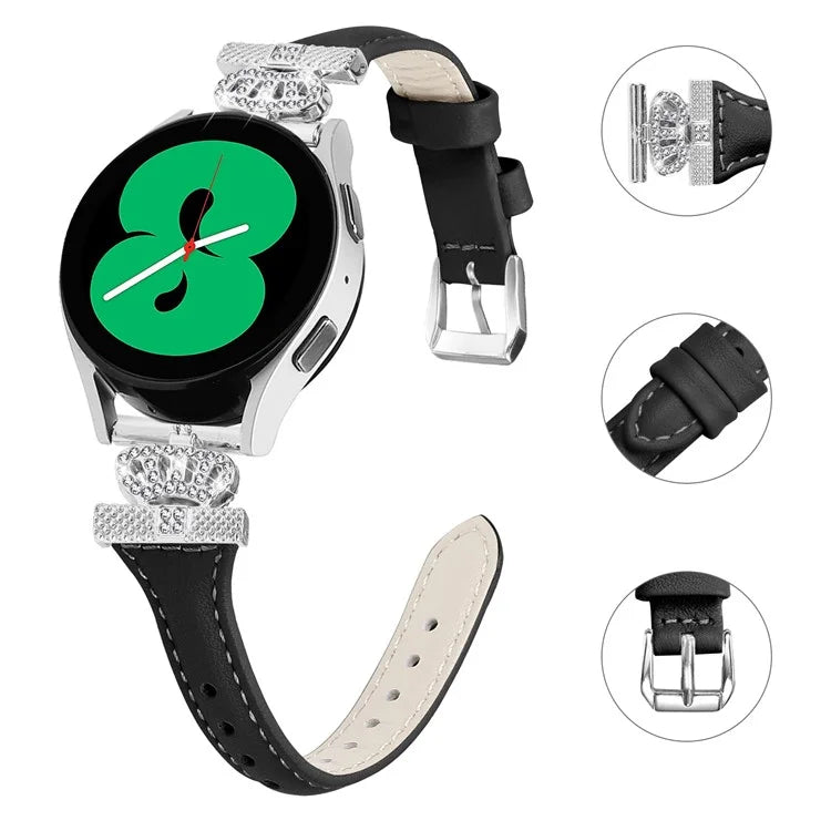 For Huami Amazfit Cheetah Pro Silver Buckle Watchband 20mm Strap with Crown-shape Connector