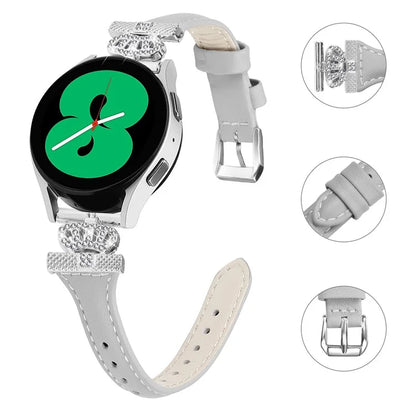 For Huami Amazfit Cheetah Pro Silver Buckle Watchband 20mm Strap with Crown-shape Connector