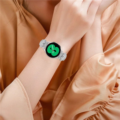 For Huami Amazfit Cheetah Pro Silver Buckle Watchband 20mm Strap with Crown-shape Connector