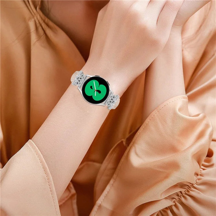 For Huami Amazfit Cheetah Pro Silver Buckle Watchband 20mm Strap with Crown-shape Connector
