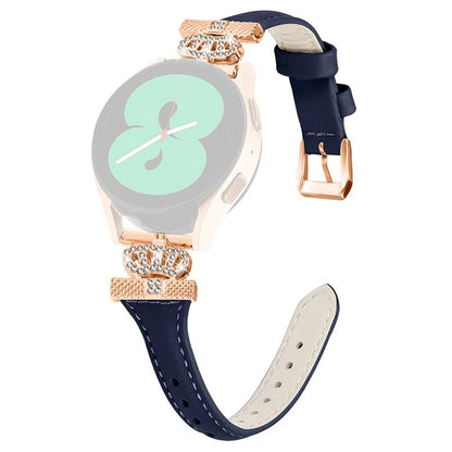 For Samsung Galaxy Watch3 41mm / Watch4 40 / 44mm / Watch 5 40 / 44mm / Watch4 Classic 42 / 46mm Watch Strap Rose Gold Buckle 20mm Watchband