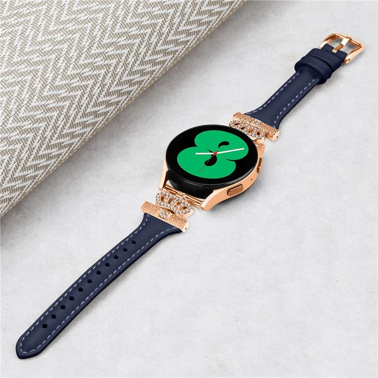 For Samsung Galaxy Watch3 41mm / Watch4 40 / 44mm / Watch 5 40 / 44mm / Watch4 Classic 42 / 46mm Watch Strap Rose Gold Buckle 20mm Watchband