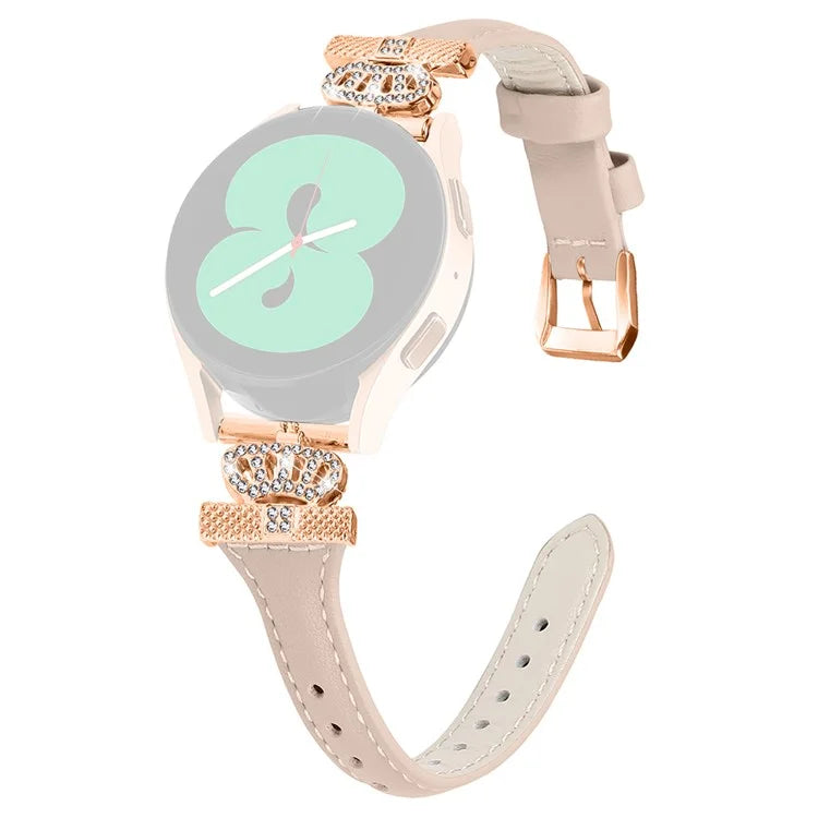 For Samsung Galaxy Watch3 41mm / Watch4 40 / 44mm / Watch 5 40 / 44mm / Watch4 Classic 42 / 46mm Watch Strap Rose Gold Buckle 20mm Watchband