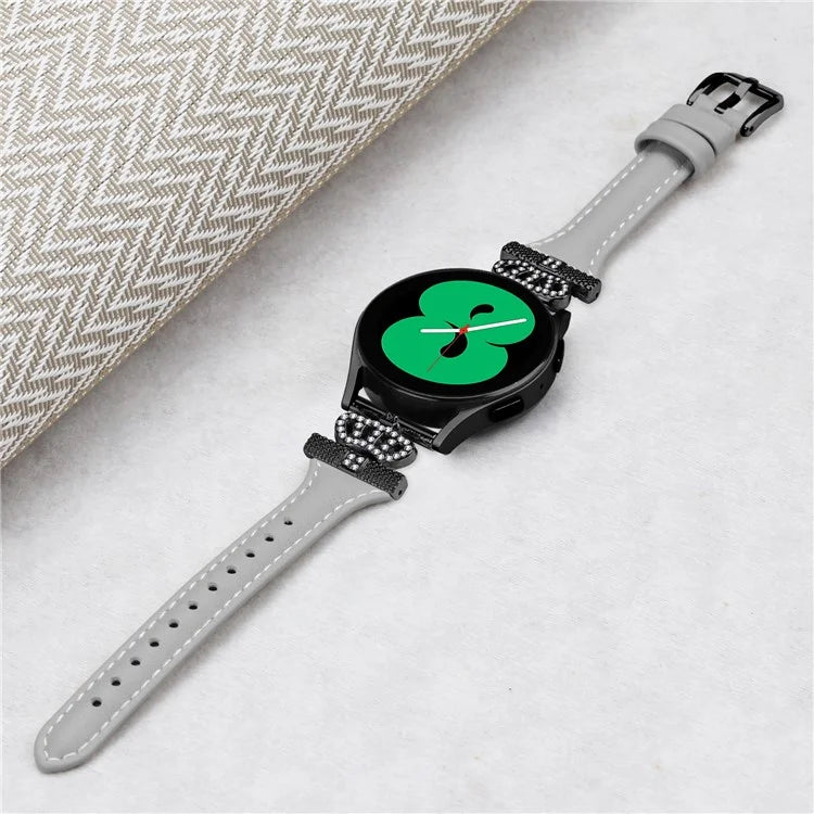 For Samsung Galaxy Watch3 41mm / Watch4 40 / 44mm / Watch 5 40 / 44mm / Watch4 Classic 42 / 46mm Watchband Black Buckle 20mm Watch Strap