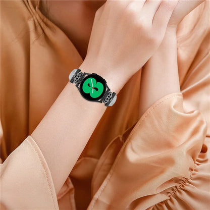 For Samsung Galaxy Watch3 41mm / Watch4 40 / 44mm / Watch 5 40 / 44mm / Watch4 Classic 42 / 46mm Watchband Black Buckle 20mm Watch Strap